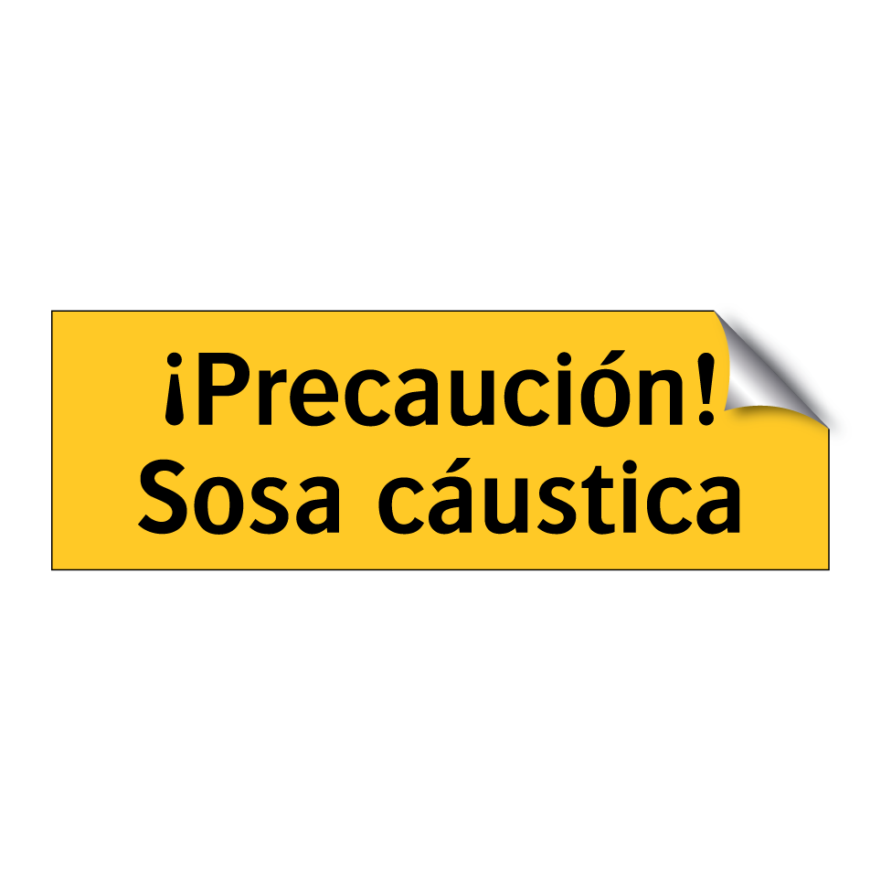 ¡Precaución! Sosa cáustica
