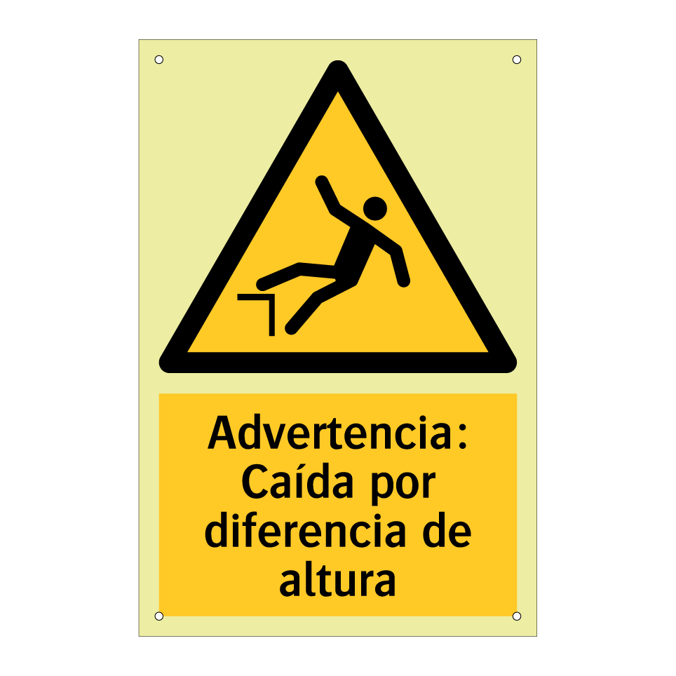 Advertencia: Caída por diferencia de altura