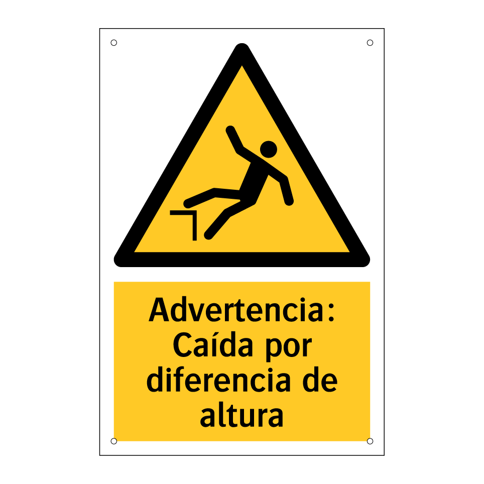Advertencia: Caída por diferencia de altura