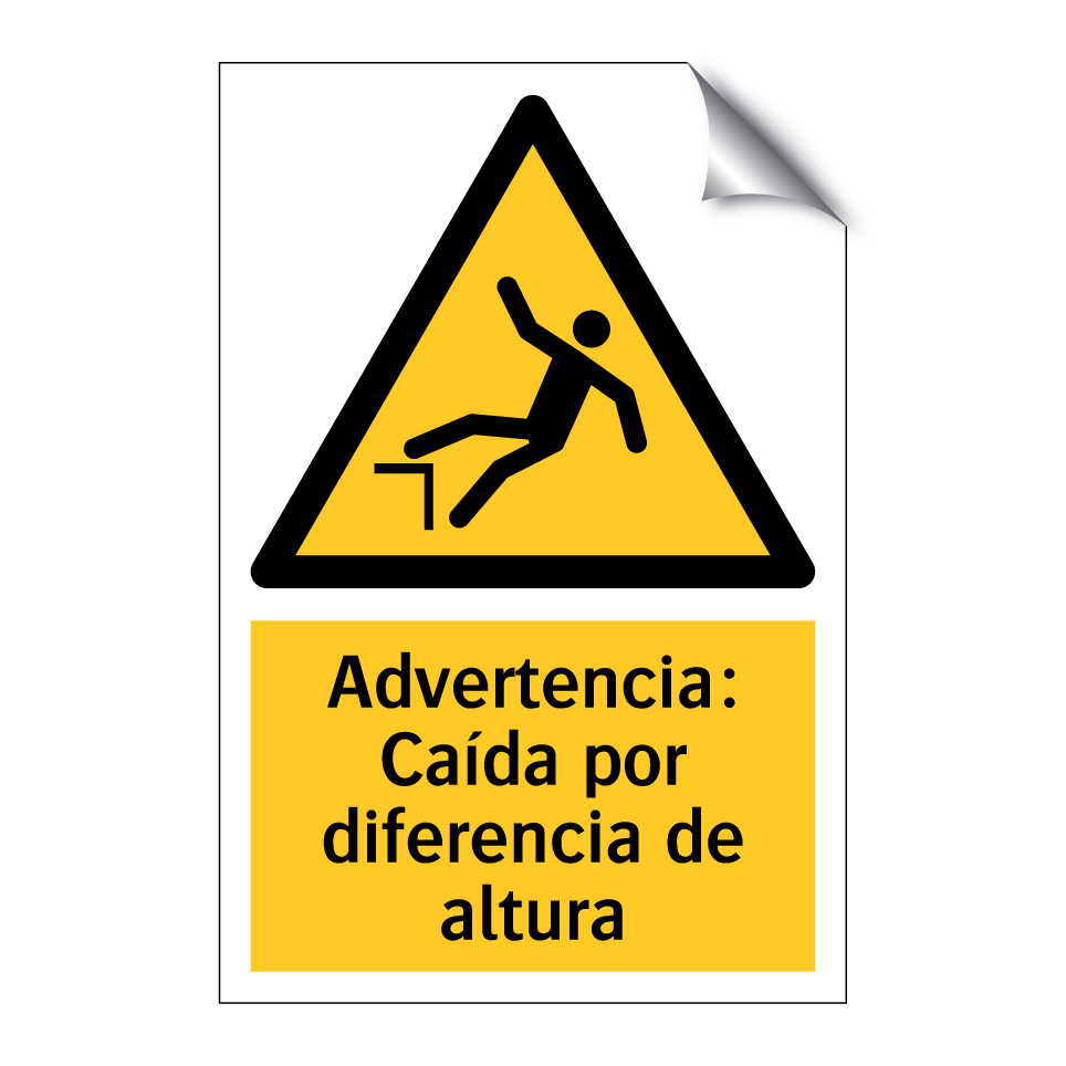 Advertencia: Caída por diferencia de altura