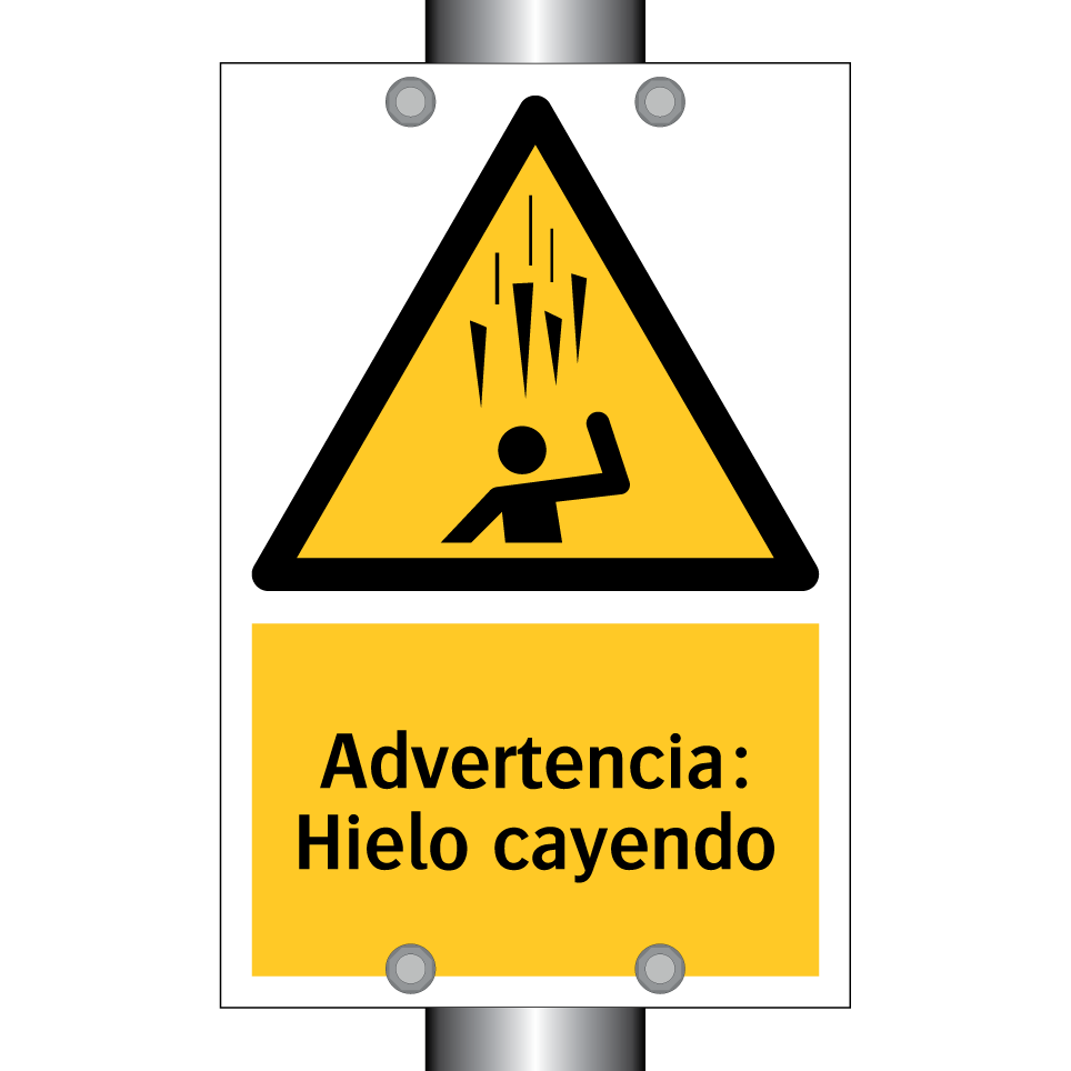 Advertencia: Hielo cayendo