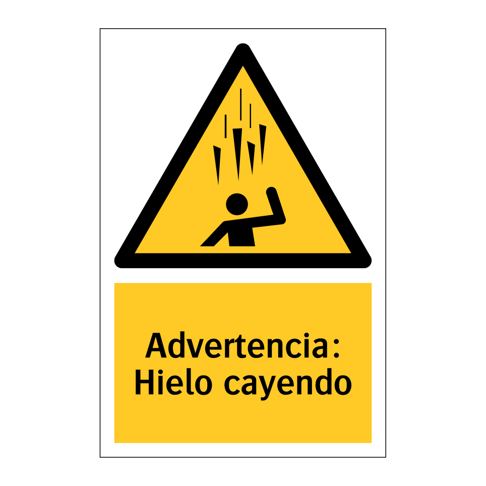 Advertencia: Hielo cayendo