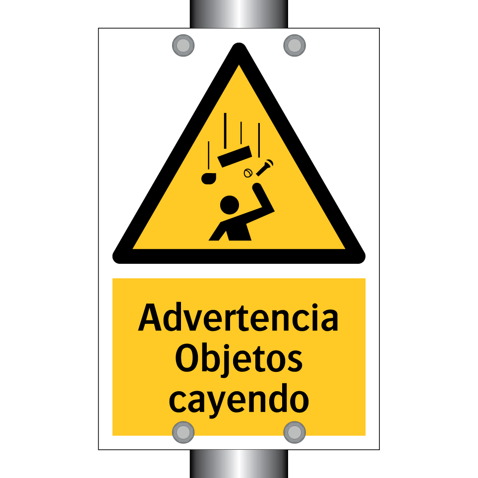 Advertencia Objetos cayendo