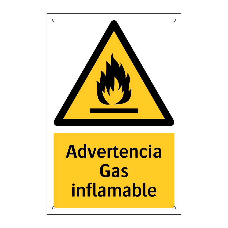 Advertencia Gas inflamable
