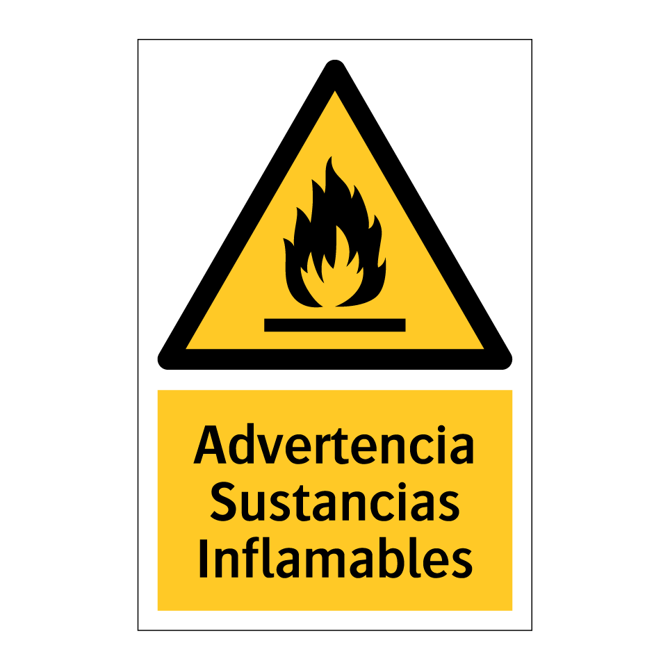 Advertencia Sustancias Inflamables