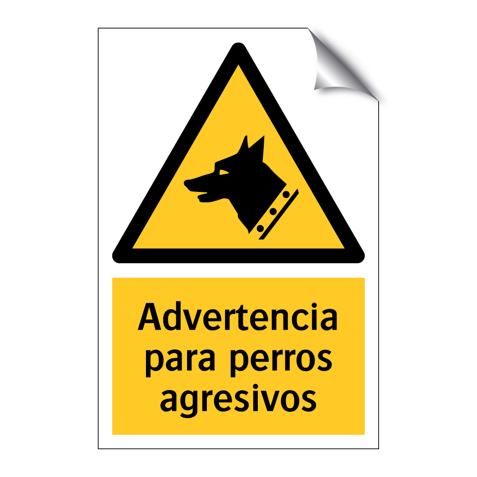 Advertencia para perros agresivos