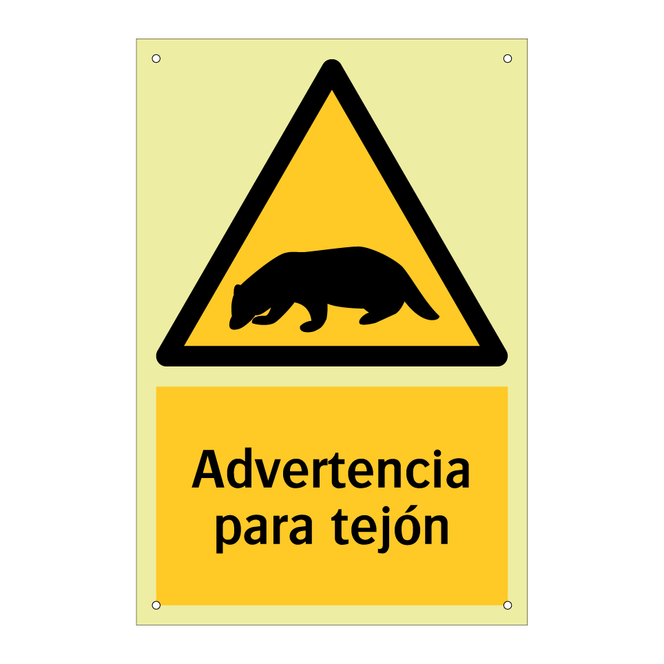 Advertencia para tejón