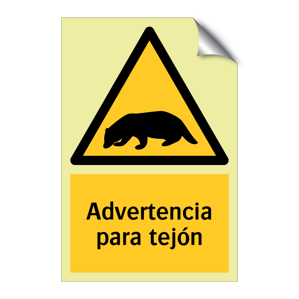Advertencia para tejón
