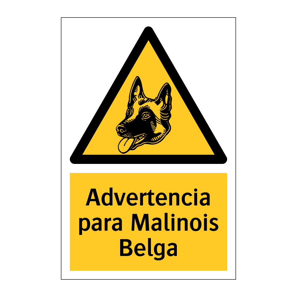 Advertencia para Malinois Belga