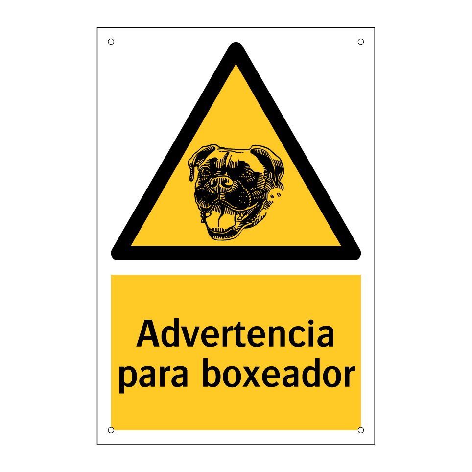 Advertencia para boxeador