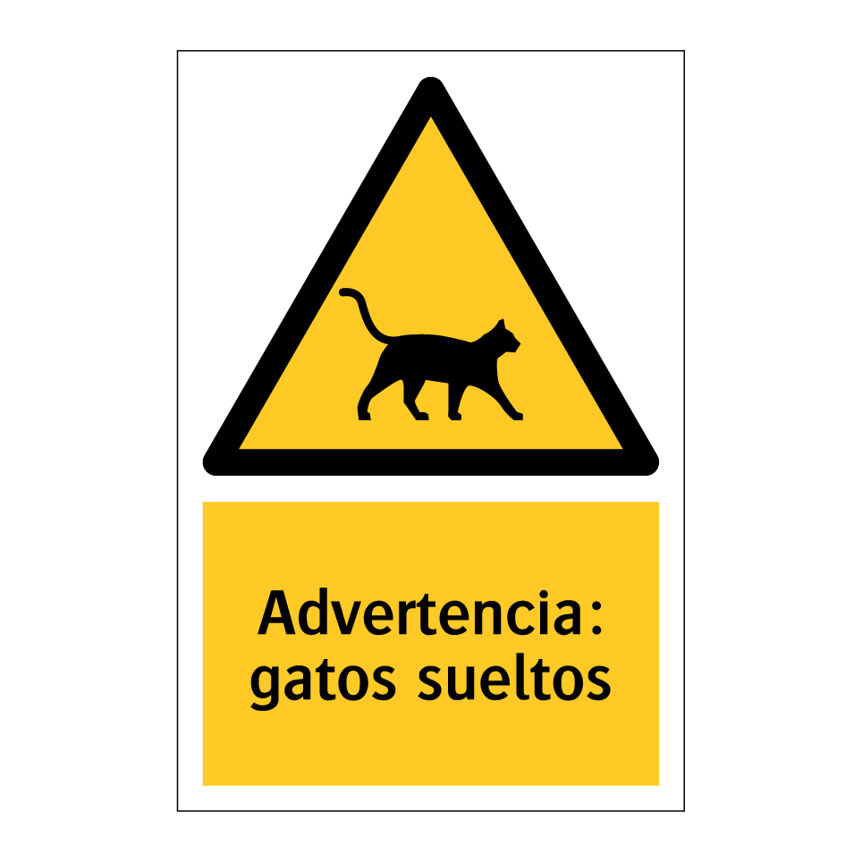 Advertencia: gatos sueltos