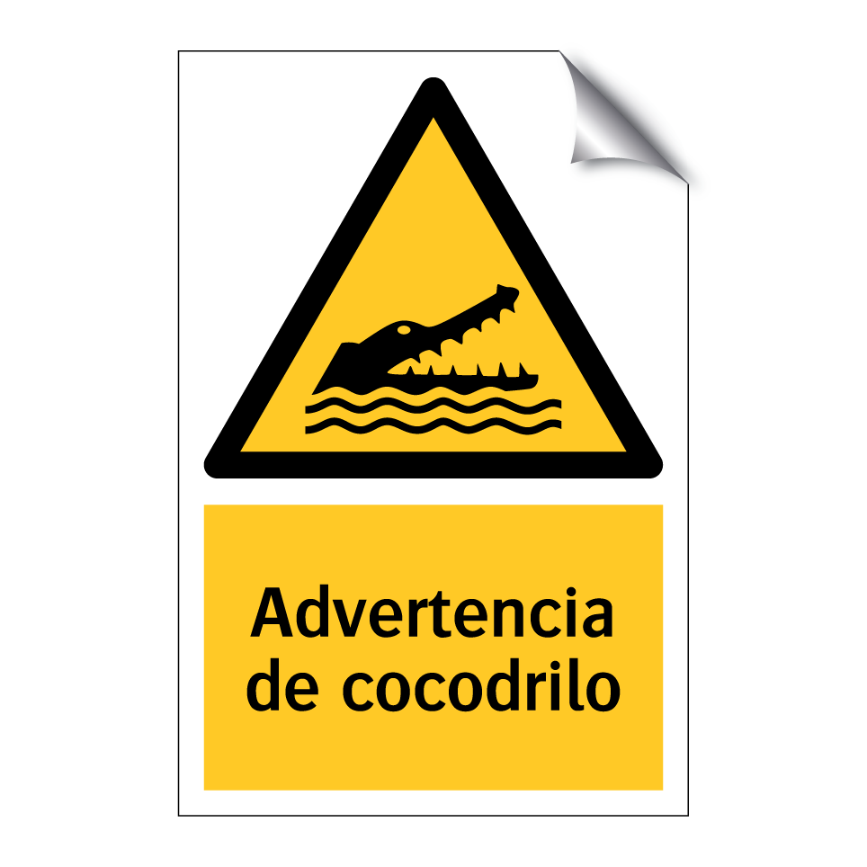 Advertencia de cocodrilo