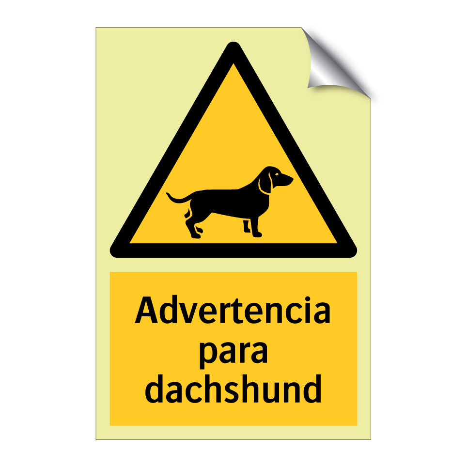 Advertencia para dachshund