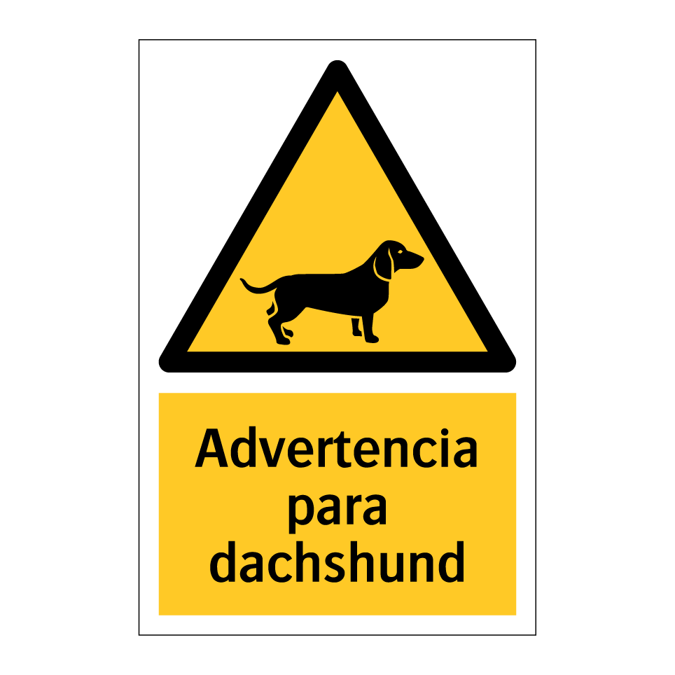 Advertencia para dachshund