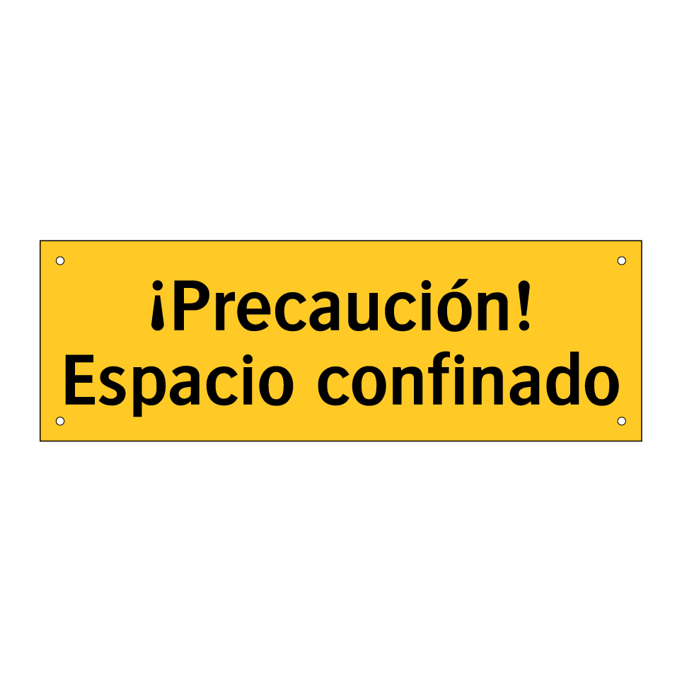 ¡Precaución! Espacio confinado