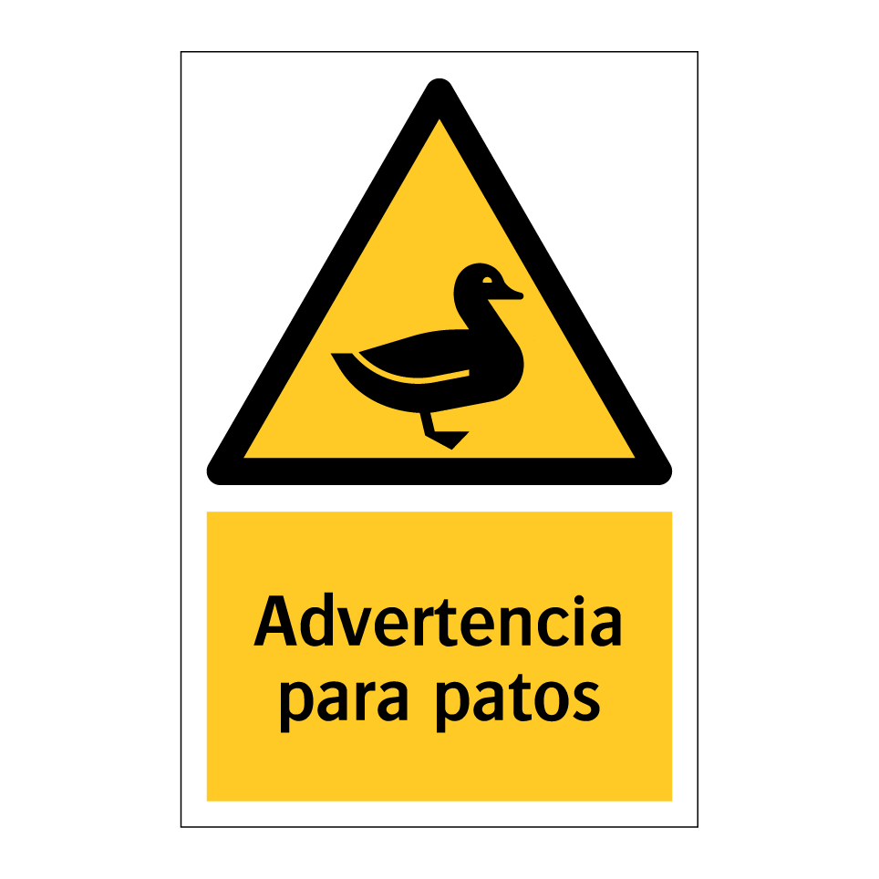Advertencia para patos