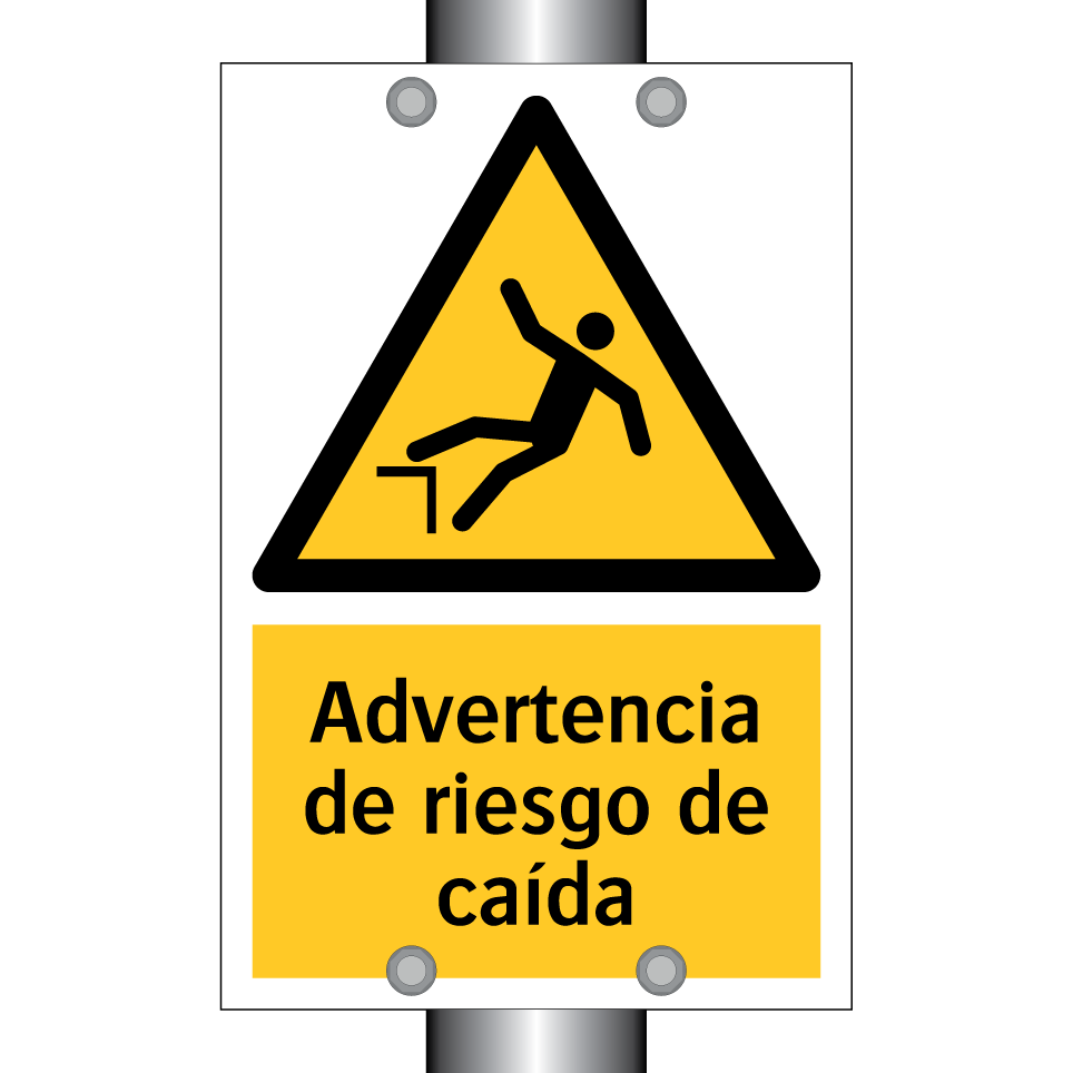 Advertencia de riesgo de caída