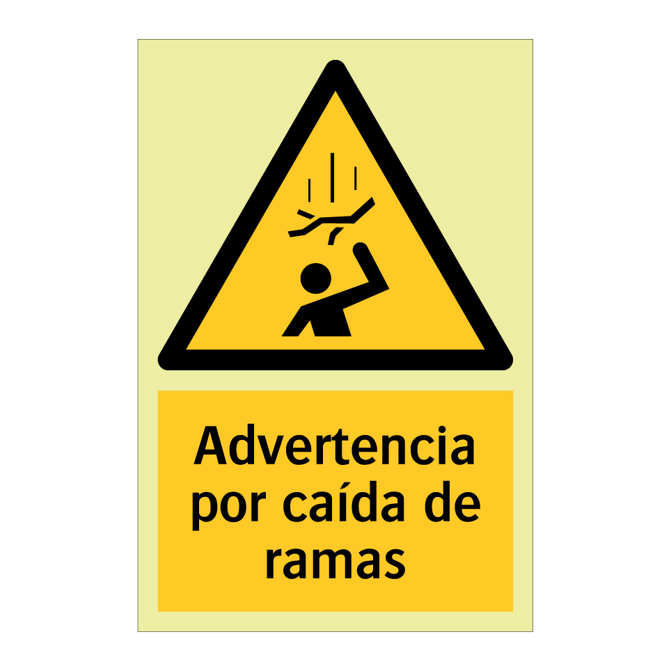 Advertencia por caída de ramas