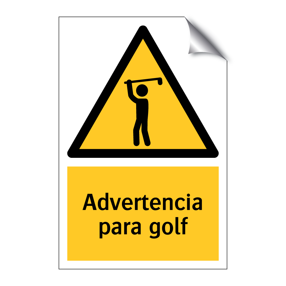 Advertencia para golf