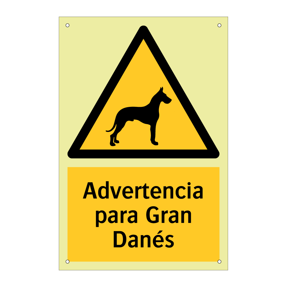 Advertencia para Gran Danés