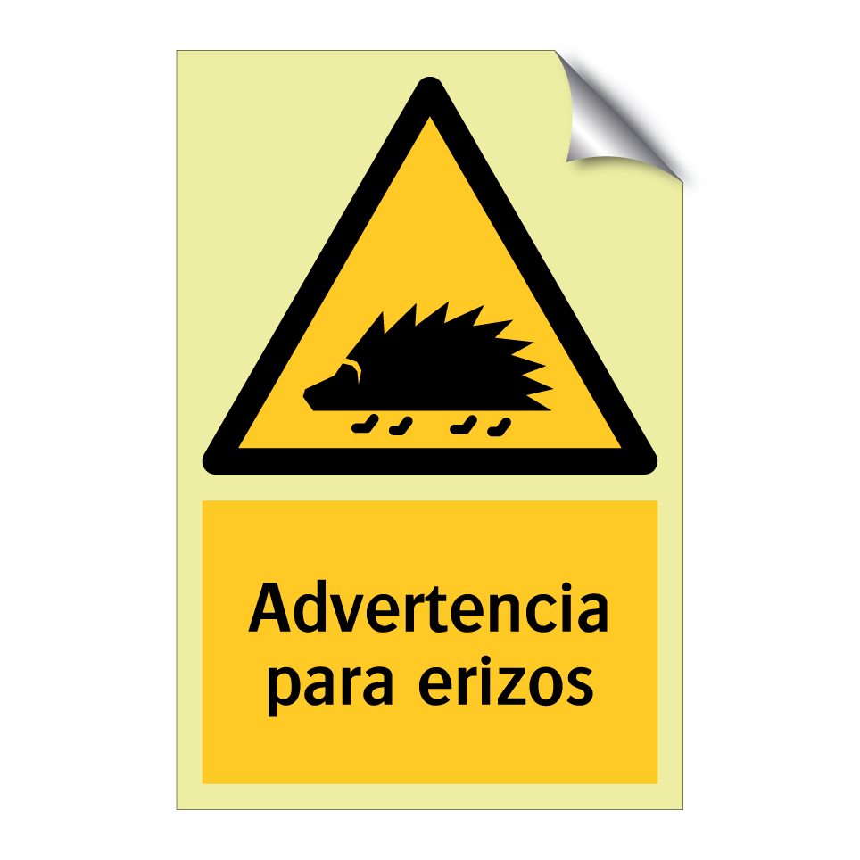 Advertencia para erizos