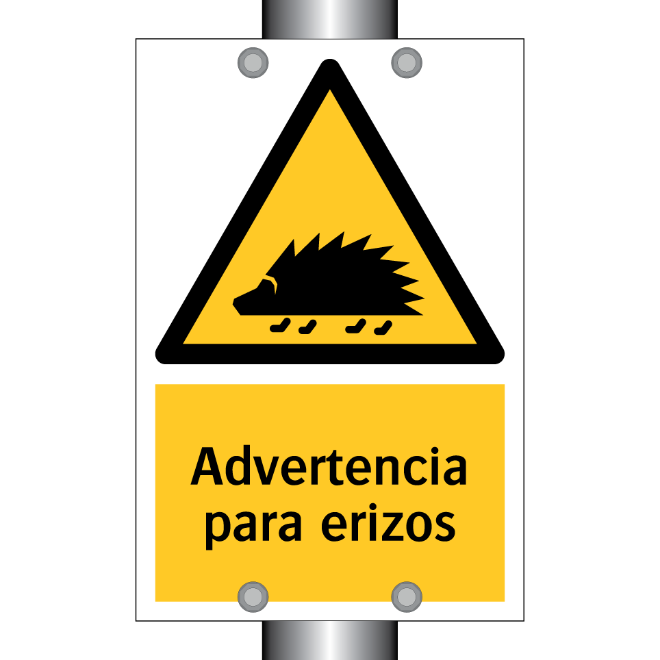 Advertencia para erizos