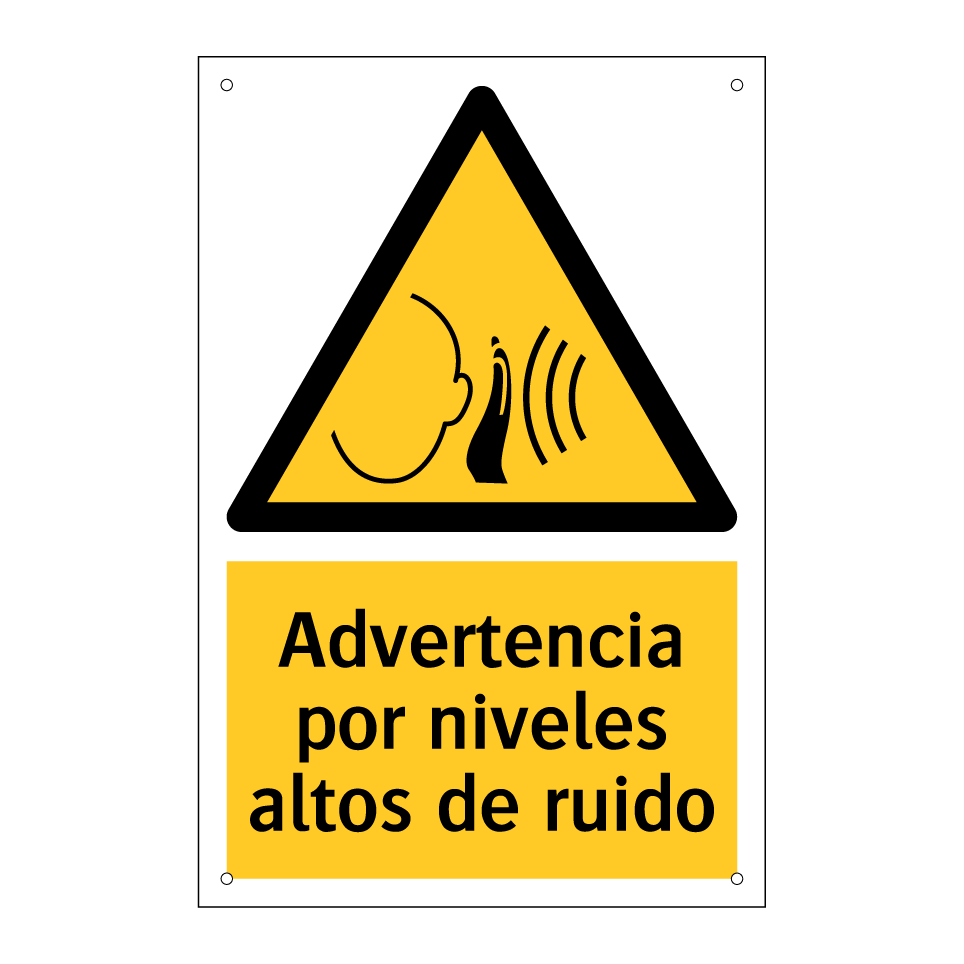Advertencia por niveles altos de ruido