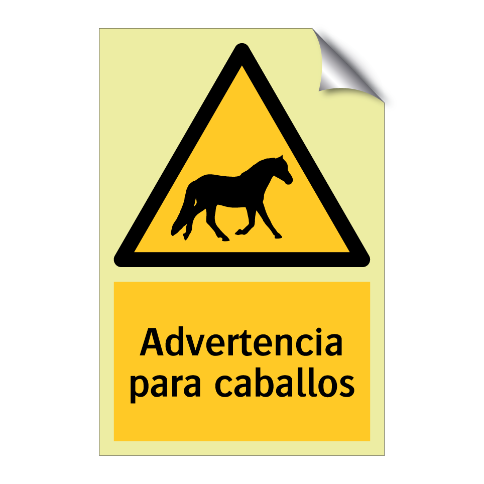 Advertencia para caballos
