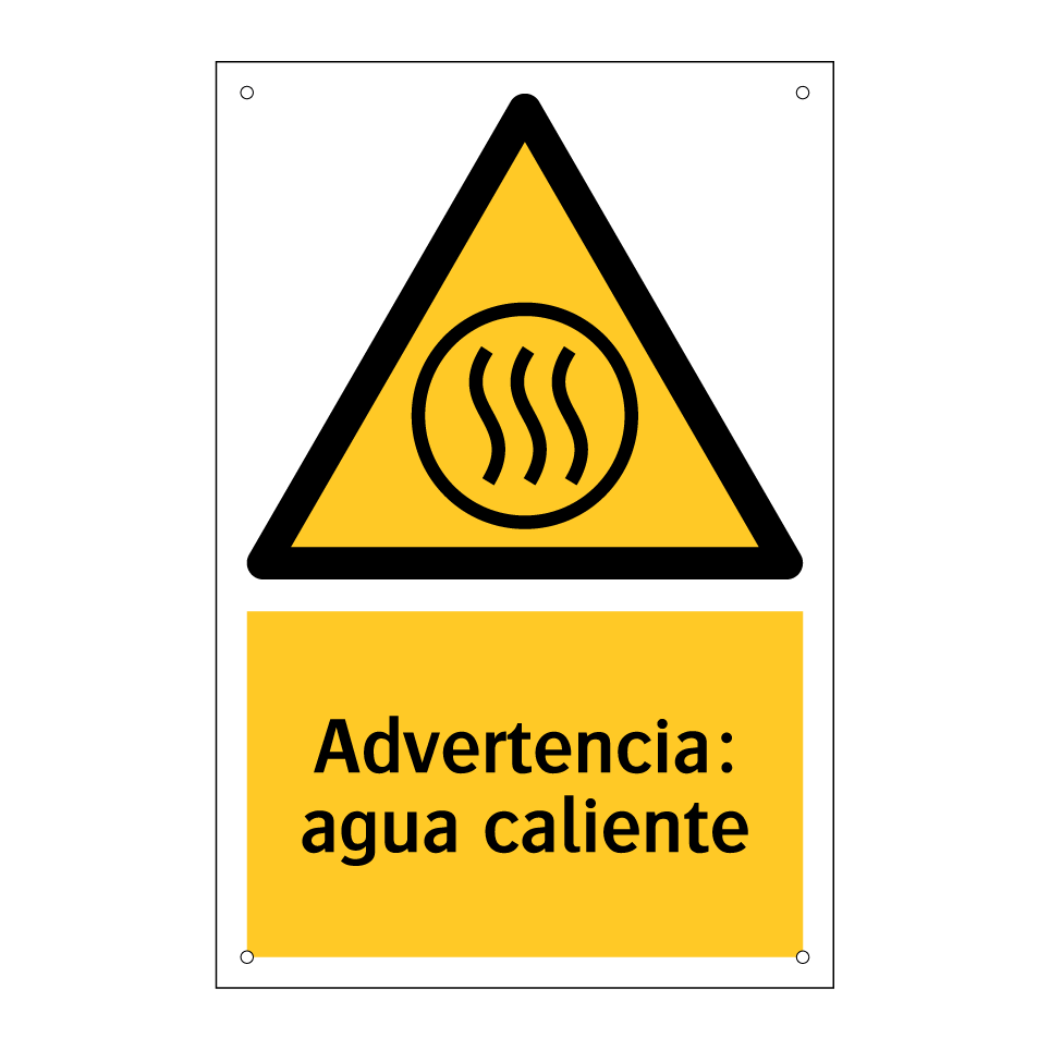 Advertencia: agua caliente