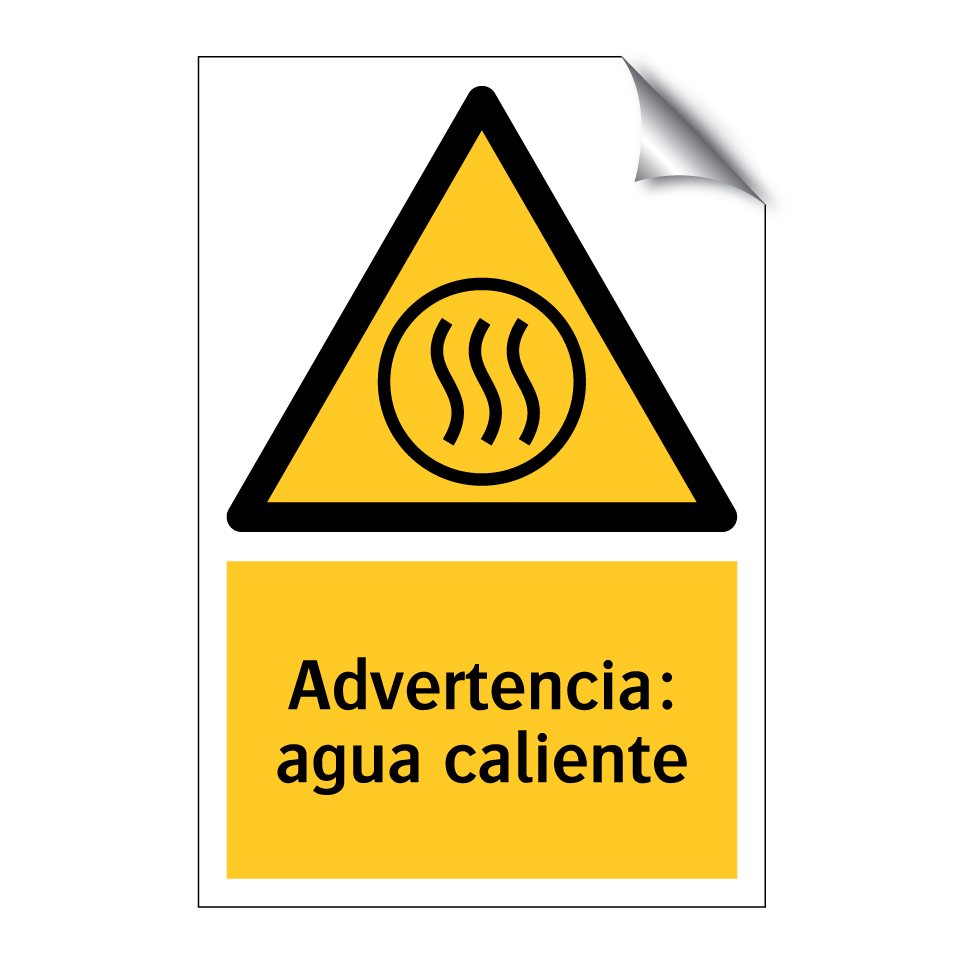 Advertencia: agua caliente