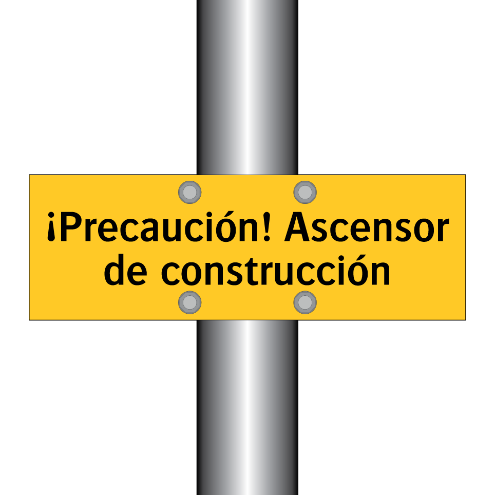 ¡Precaución! Ascensor de construcción