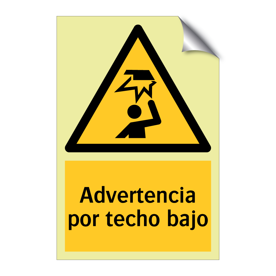 Advertencia por techo bajo