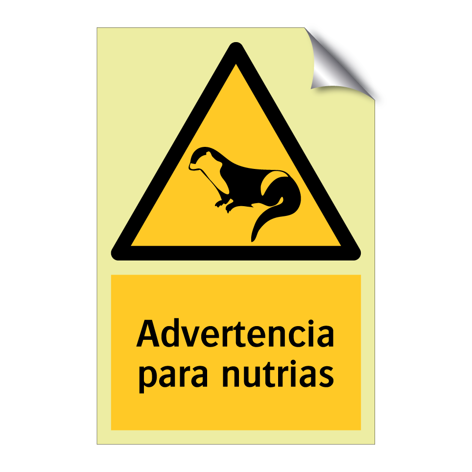 Advertencia para nutrias