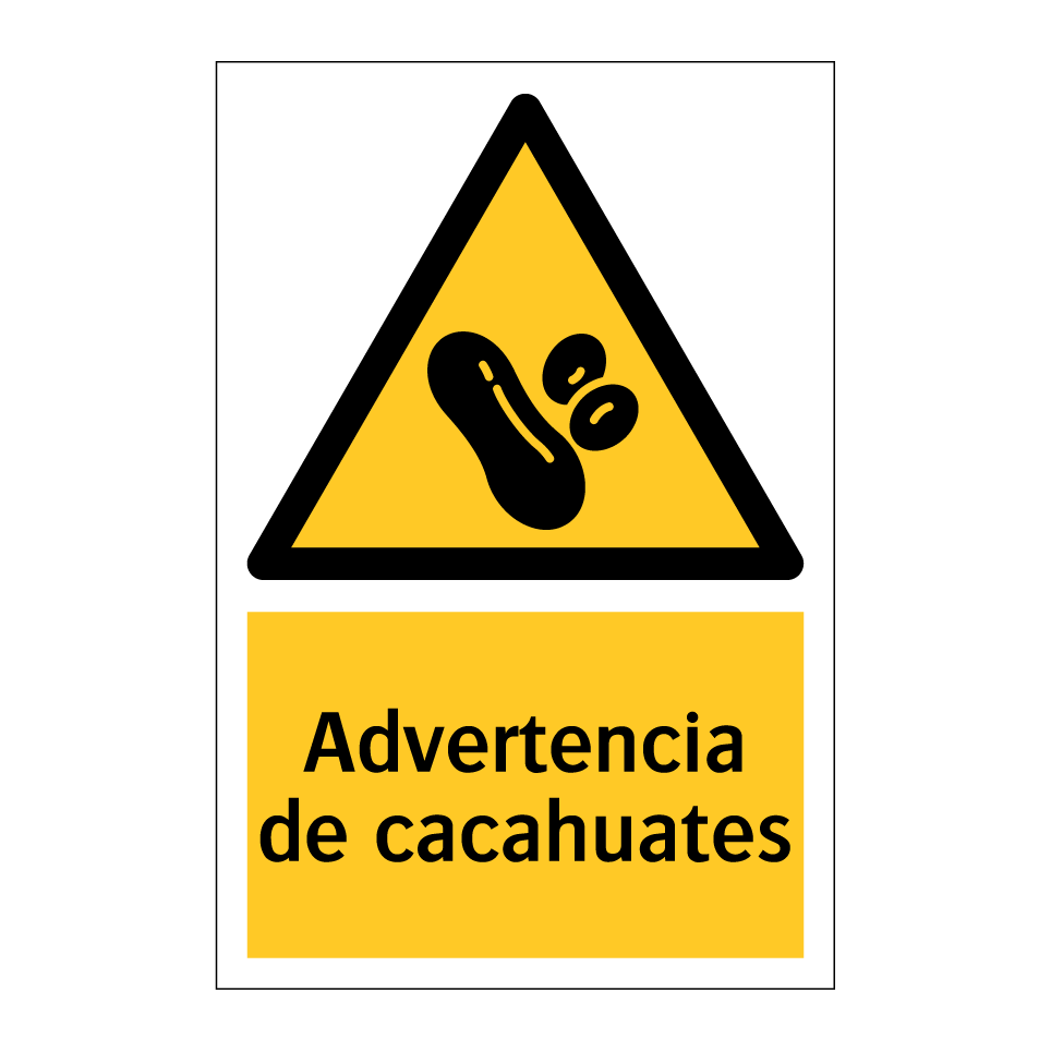 Advertencia de cacahuates