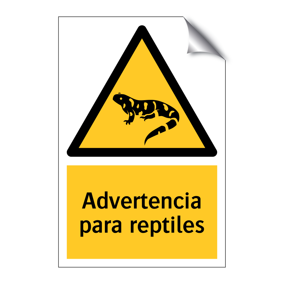 Advertencia para reptiles