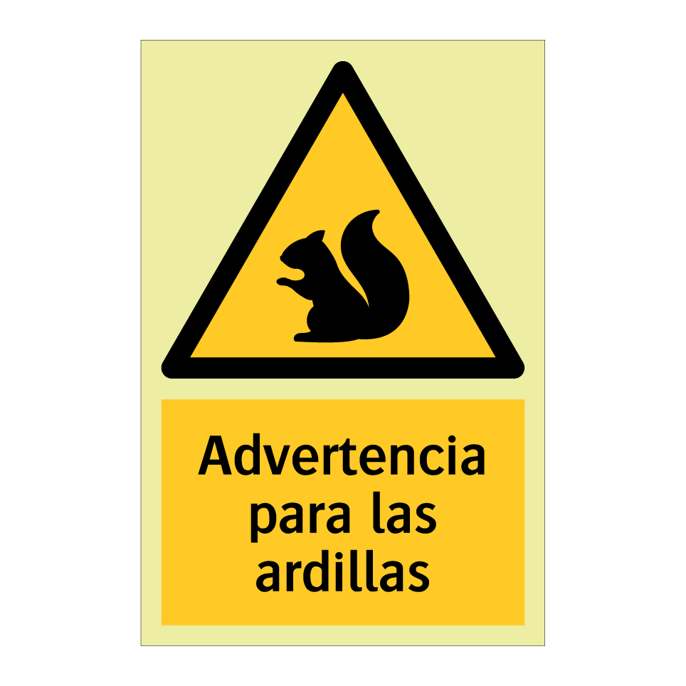 Advertencia para las ardillas