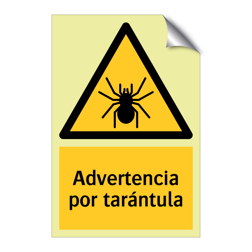 Advertencia por tarántula