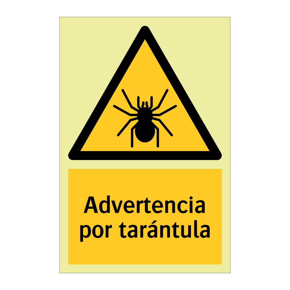 Advertencia por tarántula
