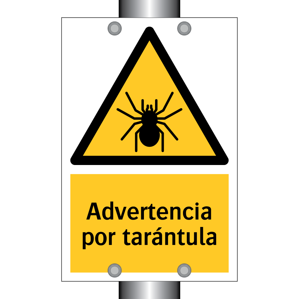 Advertencia por tarántula