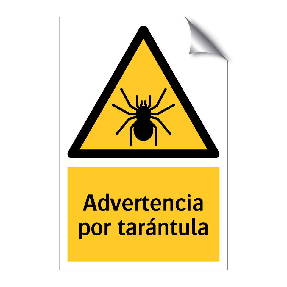 Advertencia por tarántula