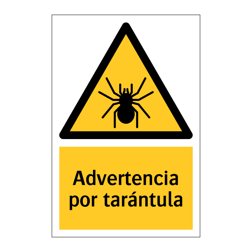 Advertencia por tarántula