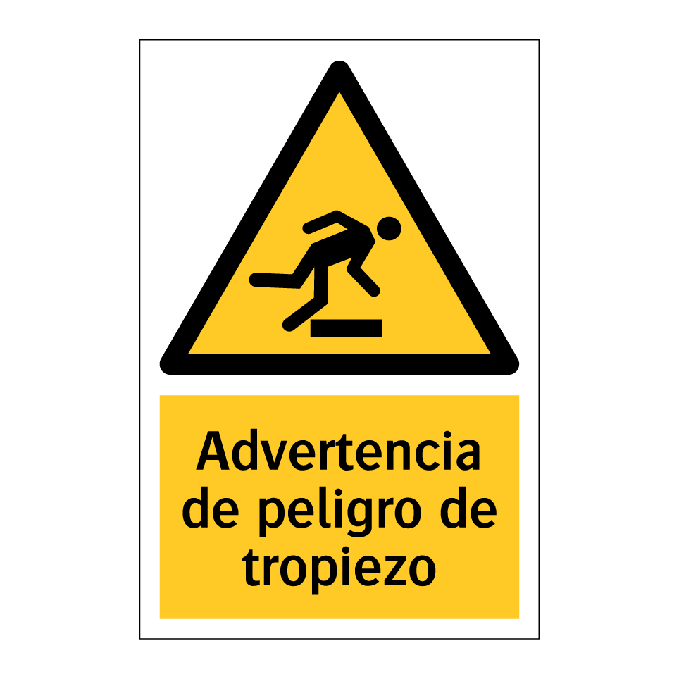 Advertencia de peligro de tropiezo