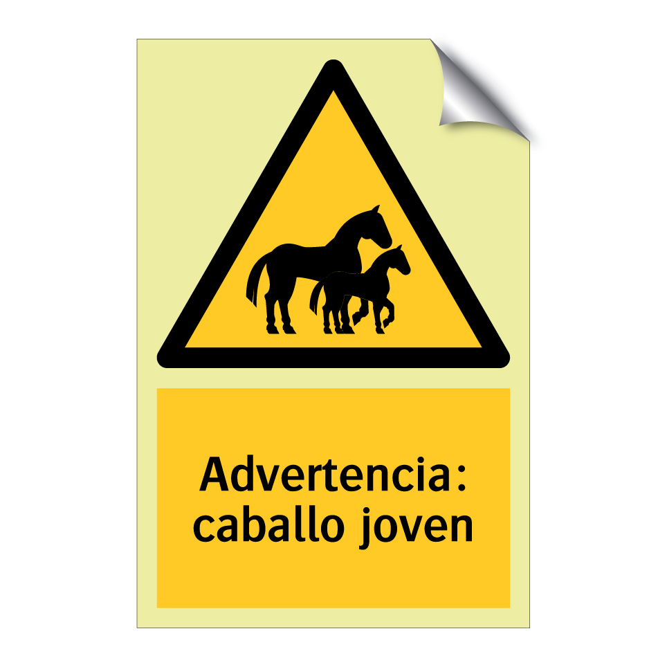 Advertencia: caballo joven