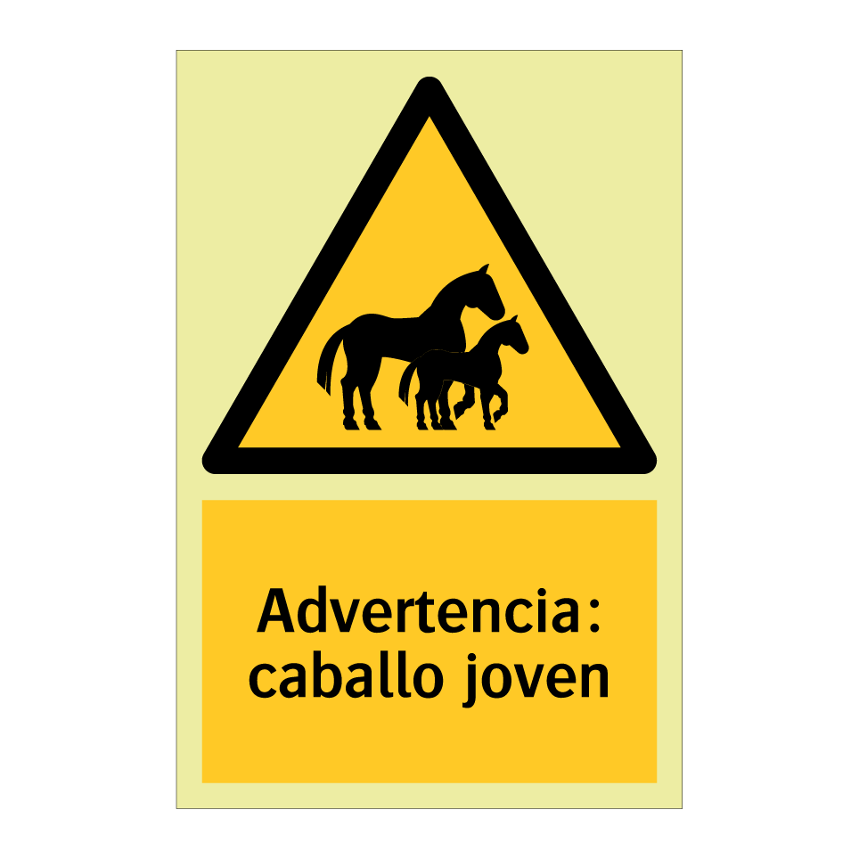 Advertencia: caballo joven