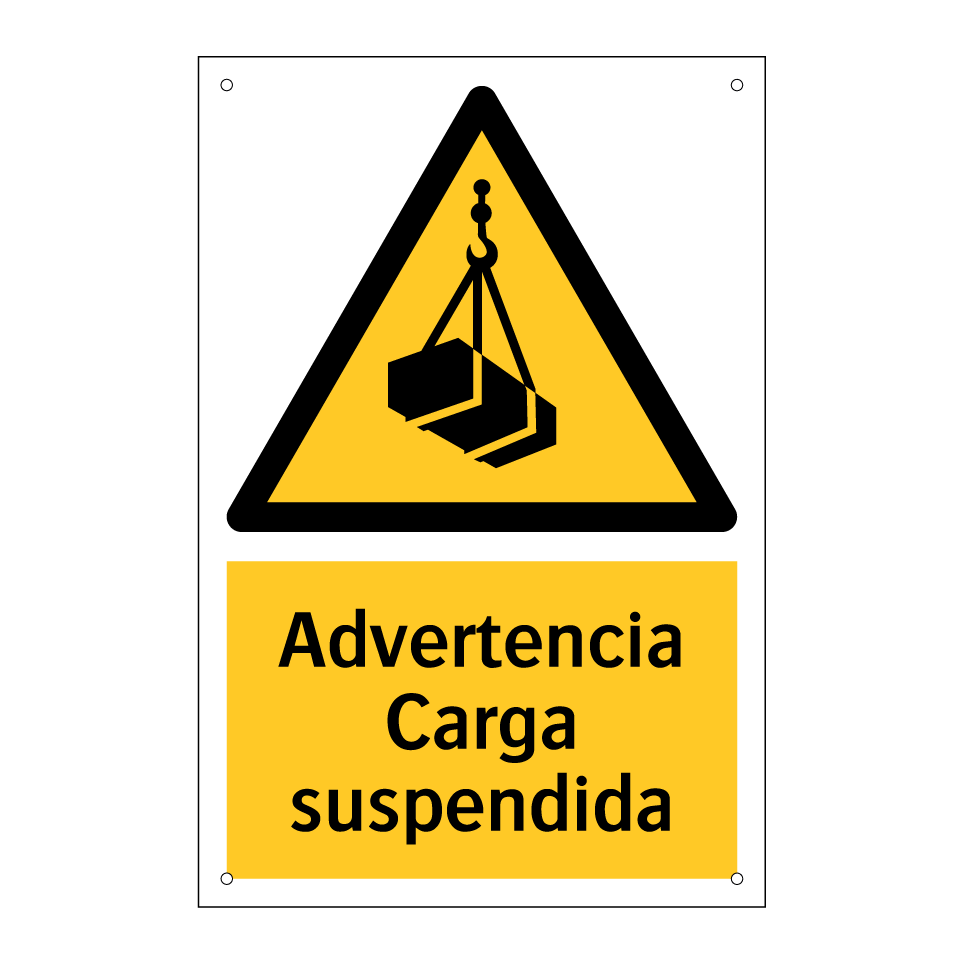 Advertencia Carga suspendida