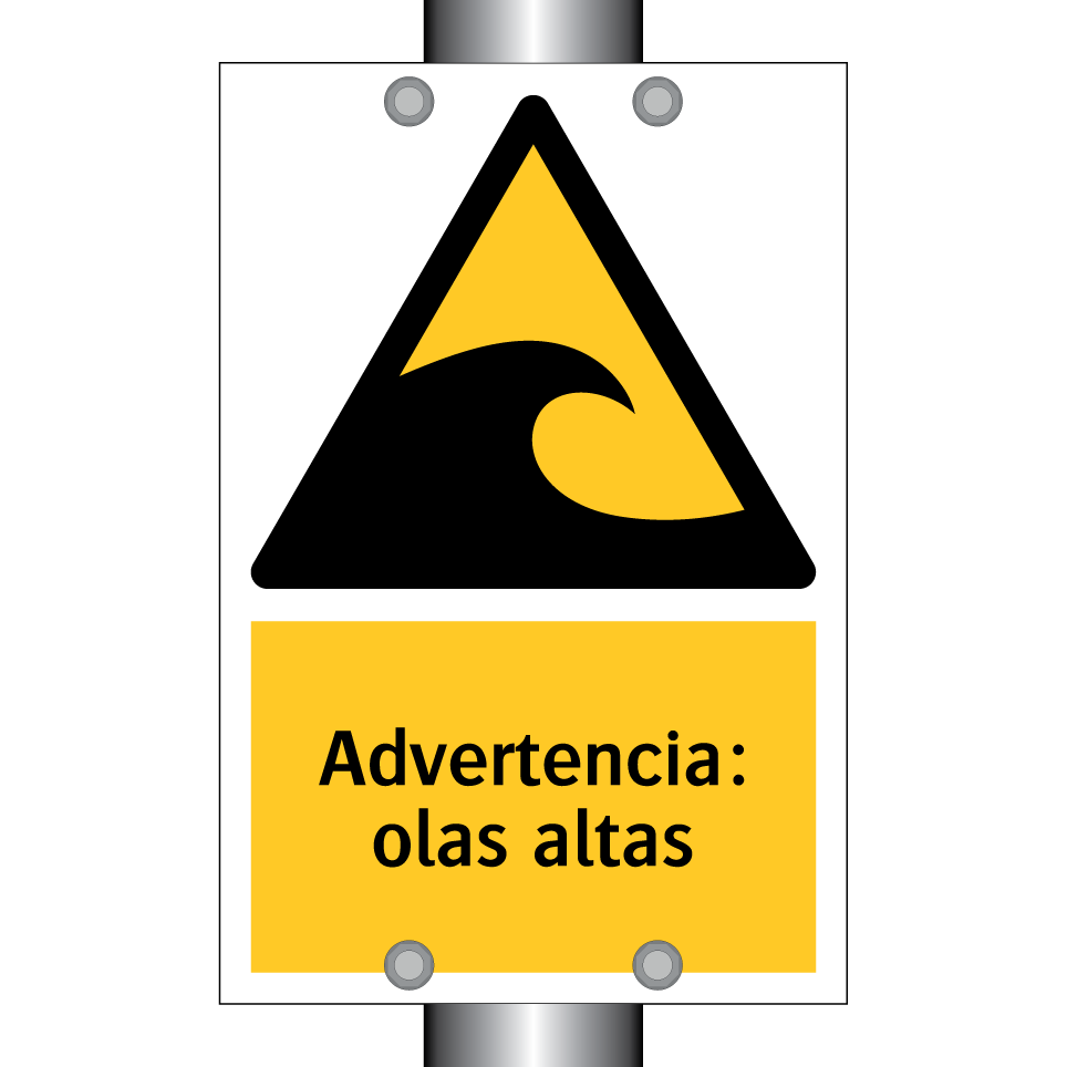 Advertencia: olas altas