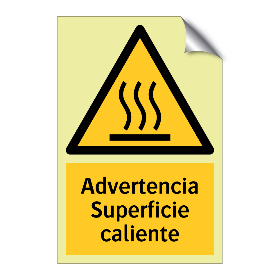Advertencia Superficie caliente