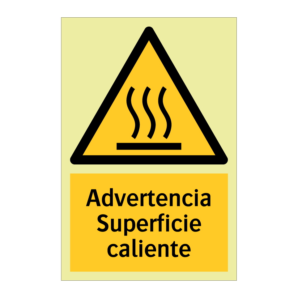 Advertencia Superficie caliente