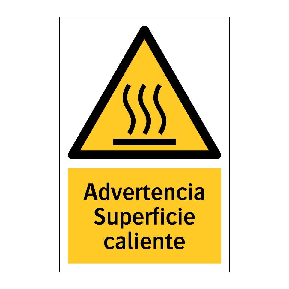Advertencia Superficie caliente