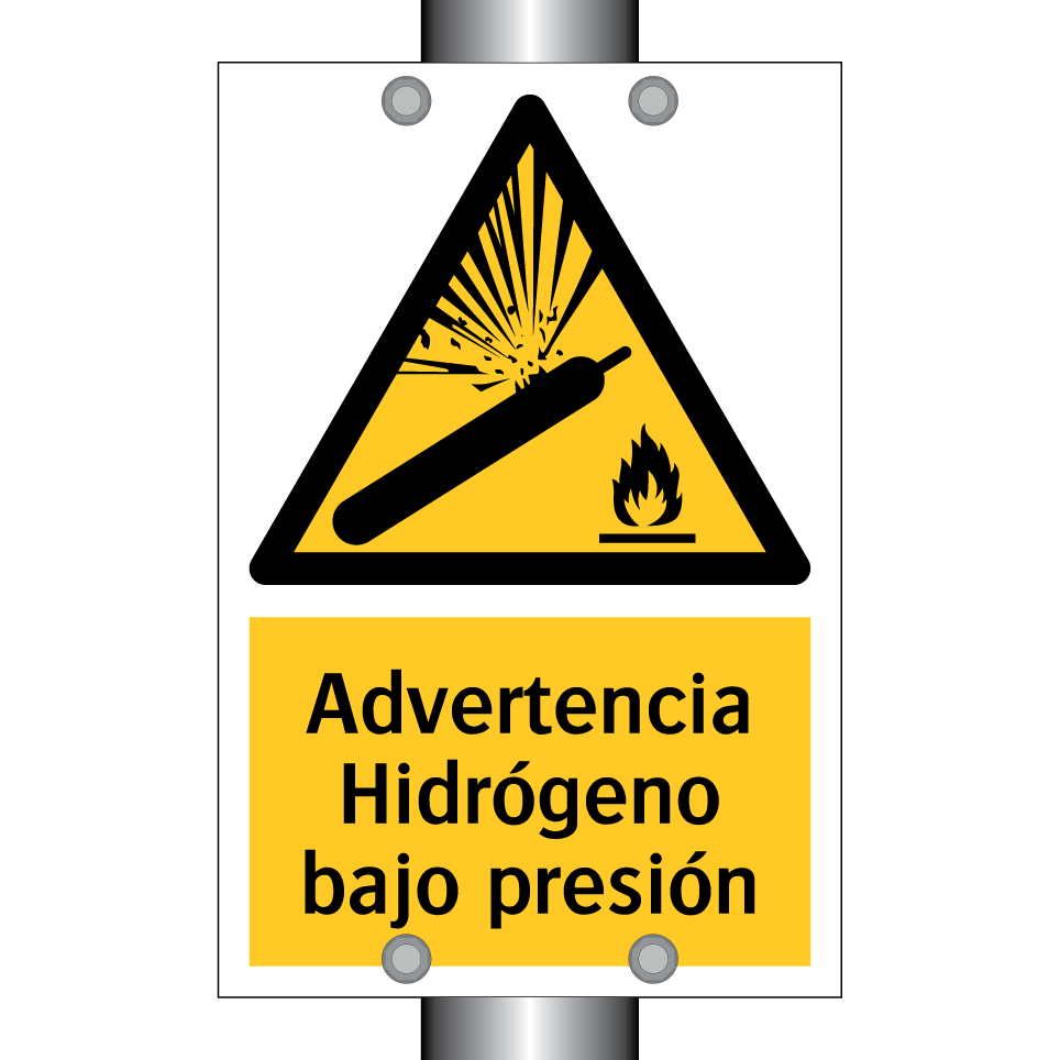 Advertencia Hidrógeno bajo presión